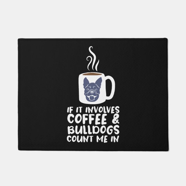 Felpudo Bulldoges de café (Anverso)