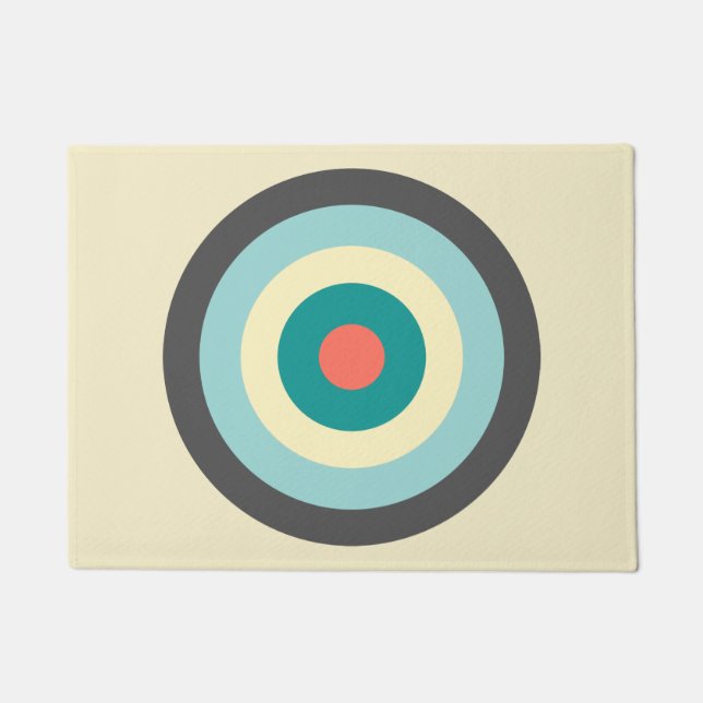 Felpudo Bullseye de combinación gris de Shirley Taylor (Anverso)