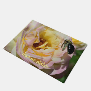 Felpudo Bumble Abeja En La Naturaleza Del Vuelo Personaliz