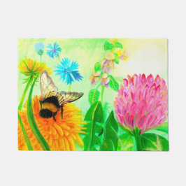 Felpudo Bumblebee en dandelion