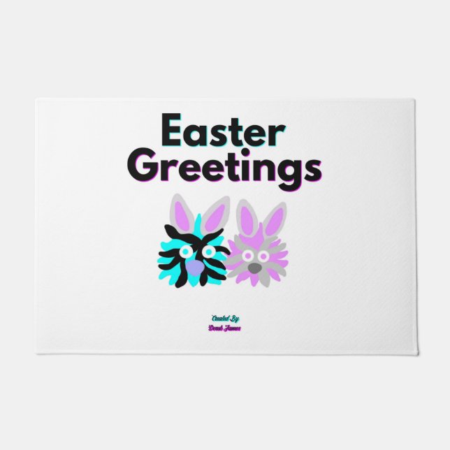 Felpudo Bunny Fuzzies Doormat (Anverso)