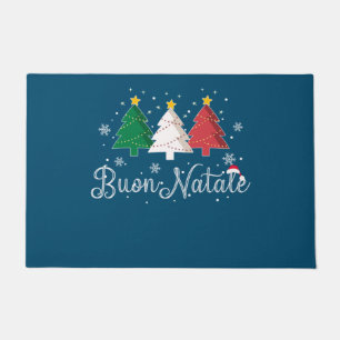 Felpudo Buon Natale árbol de Navidad italiano