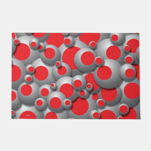 Felpudo Burbujas burbujas rojo Doormat