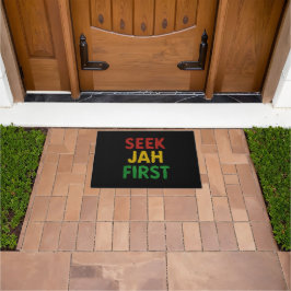 Felpudo Busca a Jah Primero Colores Rastafari Reggae Rasta