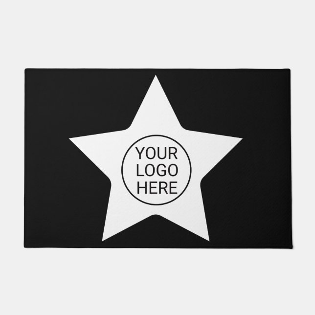 Felpudo Business Logo Minimal Star Professional Black (Anverso)