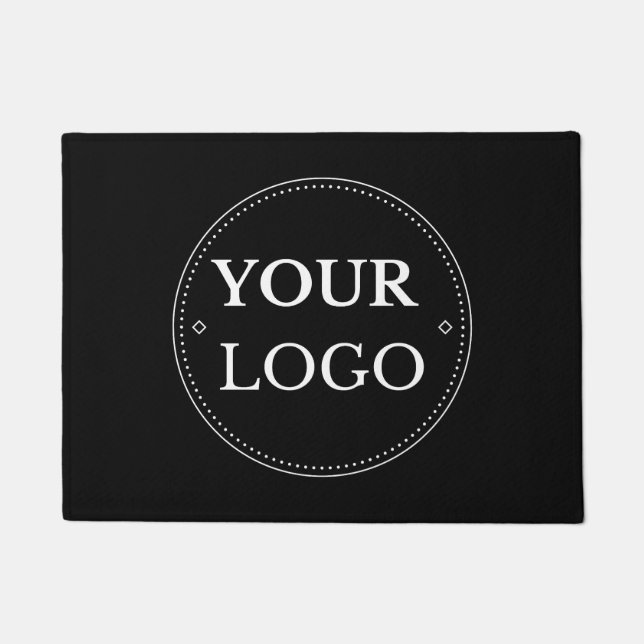 Felpudo Business Logo Modern Black Promotional  (Anverso)