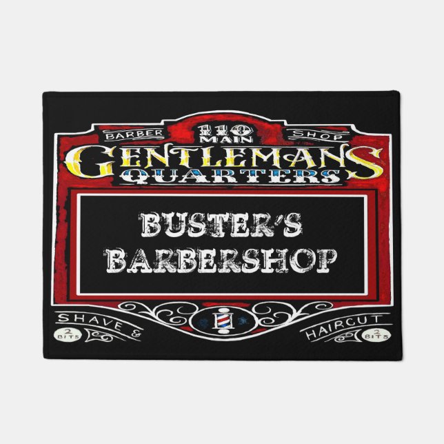 Felpudo Busters Barbershop Personalize (Anverso)