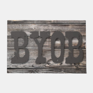 Felpudo BYOB rústico divertido