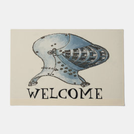 Felpudo Caballero medieval, añada texto Doormat