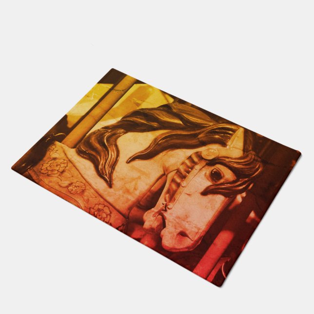 Felpudo Caballo De Carrusel De Cero Silencioso En La Vinta (Angular)