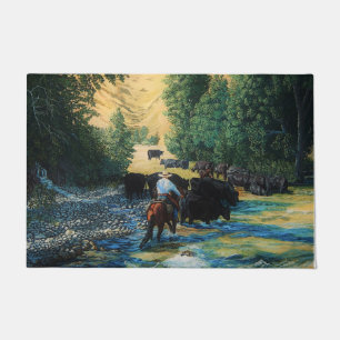 Felpudo Caballo de rancho, ganado de Angus en dibujos anim