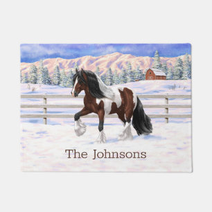Felpudo Caballo del gitano Vanner Tinker Bay Pinto Brown S
