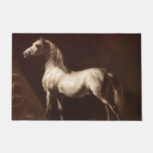 Felpudo Caballo gris de manzana (por Théodore Géricault)