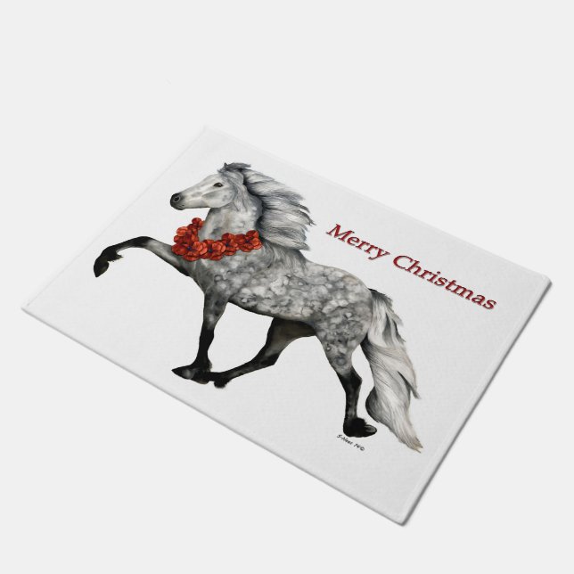 Felpudo Caballo islandés de Navidad (Angular)
