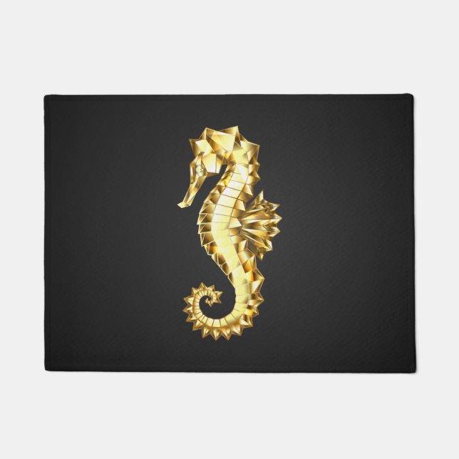 Felpudo Caballo marino polígono de oro (Anverso)
