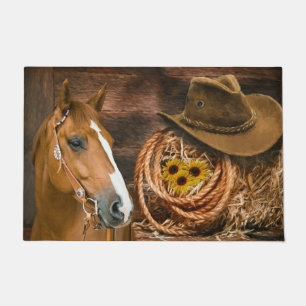 Felpudo Caballo occidental Gorra Lasso Sunflower