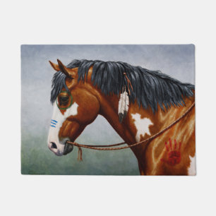 Felpudo Caballo Pinto de la Bahía Nativa Americana