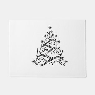 Felpudo Caballos de Navidad Árbol de Navidad Navidad Navid