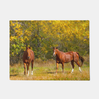 Felpudo Caballos de oro de la caída