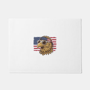 Felpudo Cabeza de Águila Patriótica Grabado Vintage Gráfic