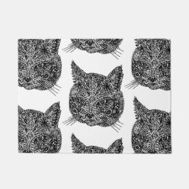 Felpudo Cabeza de gato ornamental