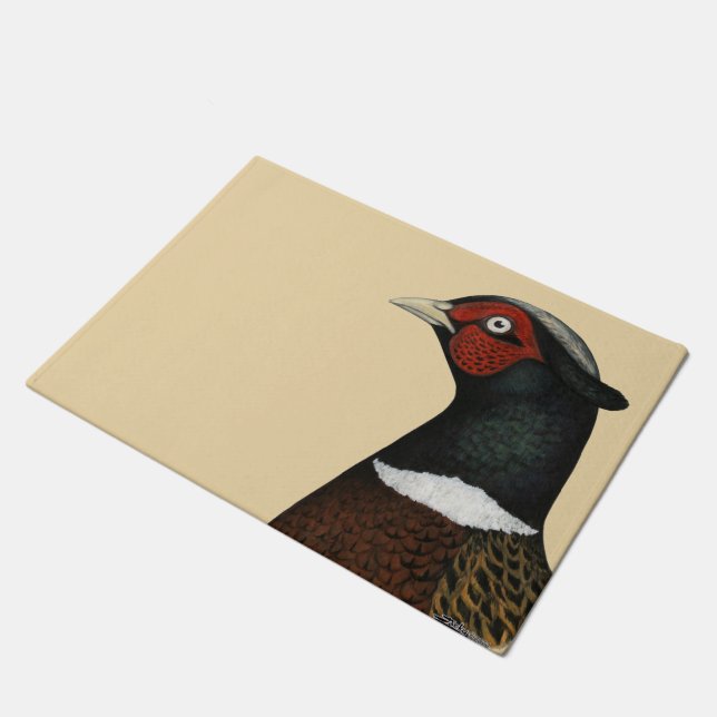 Felpudo Cabeza de Pheasant Ringneck (Angular)