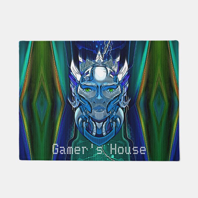 Felpudo Cabeza robótica electrificada (Anverso)