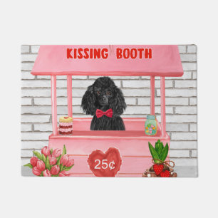Felpudo Cabina de besos del perro de raza caniche para el