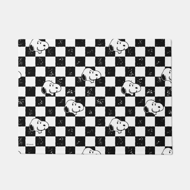 Felpudo Cacahuetes | Bandera de Snoopy Checkered (Anverso)