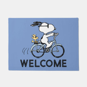 Felpudo Cacahuetes   Bicicleta Snoopy & Woodstock