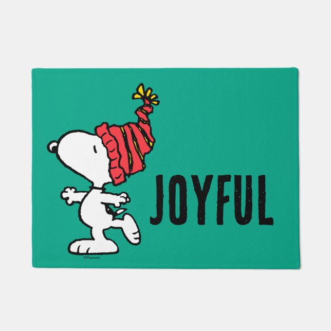 Felpudo Cacahuetes | Capa de Beanie de Invierno Snoopy (Anverso)