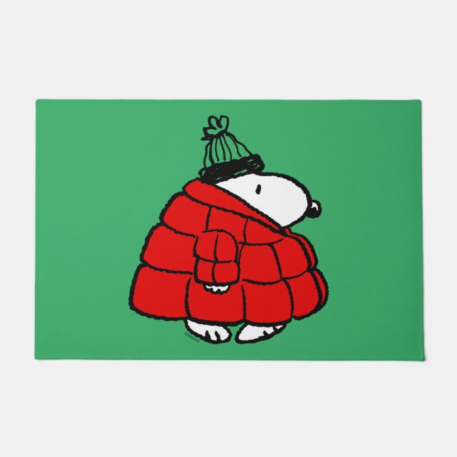 Felpudo Cacahuetes | Chaqueta Snoopy Red Puffer (Anverso)