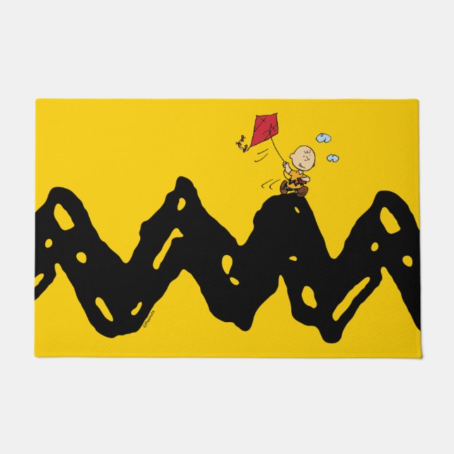 Felpudo Cacahuetes | Charlie Brown Flying Kite (Anverso)