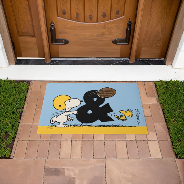 Felpudo Cacahuetes | Fútbol Snoopy & Woodstock (Exterior)