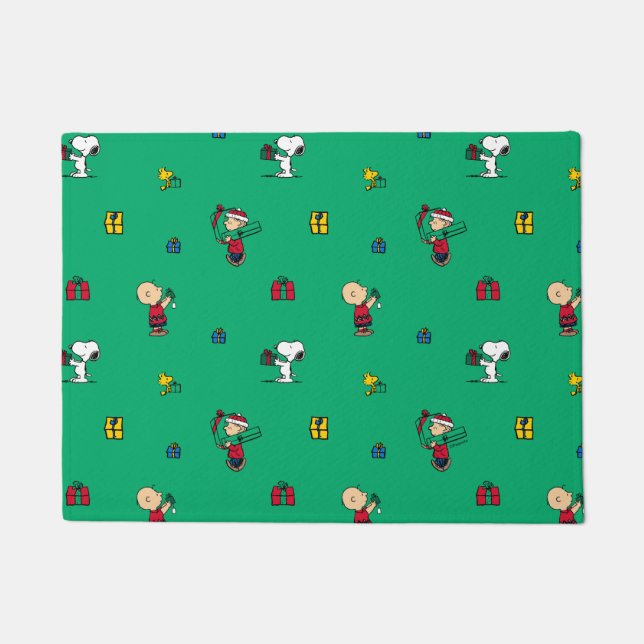 Felpudo Cacahuetes | Patrón de entrega de regalos de Navid (Anverso)