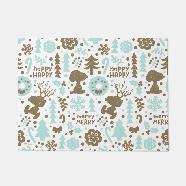 Felpudo Cacahuetes | Patrón de Navidades escarpados (Anverso)