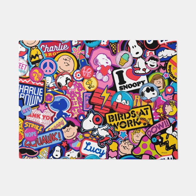 Felpudo Cacahuetes | Patrón de parches de mixtape (Anverso)