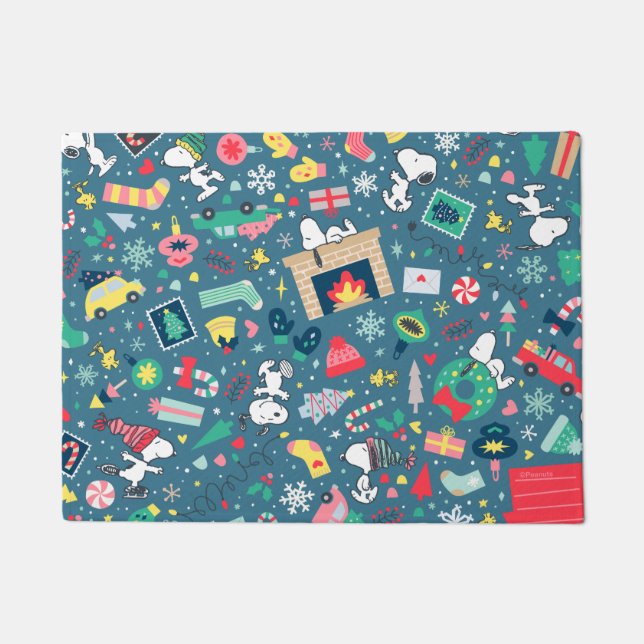 Felpudo Cacahuetes | Patrón de vacaciones Snoopy (Anverso)