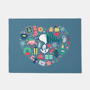 Felpudo Cacahuetes   Snoopy Holiday Happiness Heart