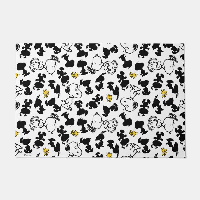 Felpudo Cacahuetes | Snoopy & Woodstock Shadow Pattern (Anverso)