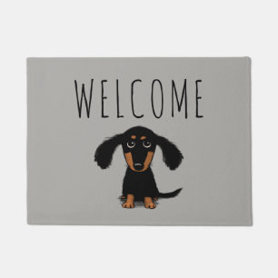 Felpudo Cachorro de dachshund  Mat de bienvenida de Perro 
