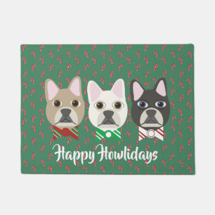 Felpudo Cachorros Navideños Caña de Caramelo