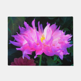 Felpudo Cactus Dahlia rosa y morado asombroso