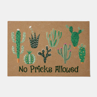 Felpudo Cactus Doormat,Suculento Lover Mat,Funny Succulum