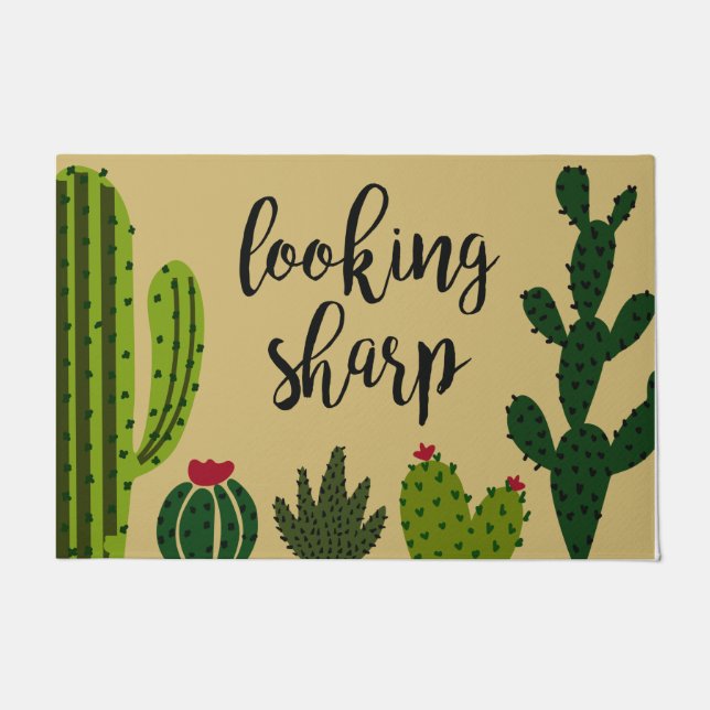 Felpudo Cactus Looking Sharp Mat, Plant Lover (Anverso)