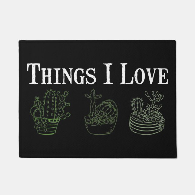 Felpudo Cactus Thing I Love (Anverso)