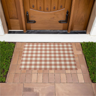Felpudo Caer Amaro en Panna Cotta Gingham - estampado de c