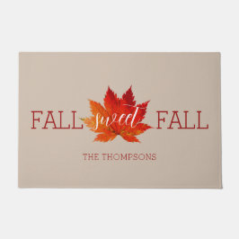 Felpudo Caer dulce caída rojo otoño hoja de arce