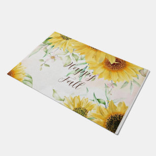 Felpudo Caer girasoles con texto de personalizable
