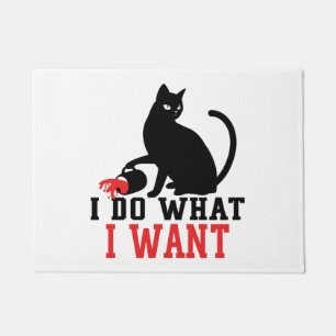 Felpudo Café de Gato Negro Sassy Hago lo que Quiero de Muj